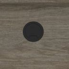 Bureau d'angle 180 cm avec tablette coulissante, 3 tiroirs et passe-câbles, Brun Toscane / Chocolat Noir / Noyer Gris