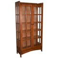 Vitrine/bibliothèque en verre de 39 po, Cerisier/Noyer