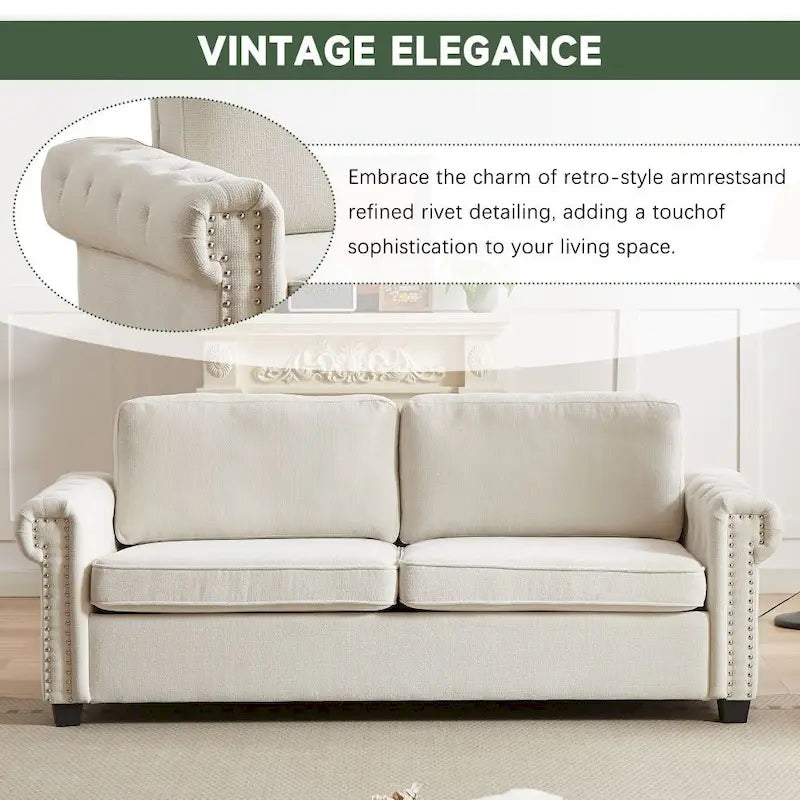 Canapé-lit convertible, polyester, vert / gris / beige, 2 places