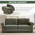 Canapé-lit convertible, polyester, vert / gris / beige, 2 places