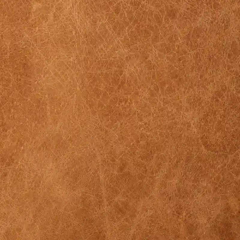 Ottoman en cuir italien pleine fleur avec table coulissante en placage de noyer, blanc bouleau / havane / tan sénoufo