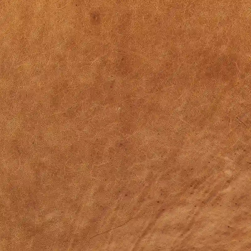 Ottoman en cuir italien pleine fleur avec table coulissante en placage de noyer, blanc bouleau / havane / tan sénoufo