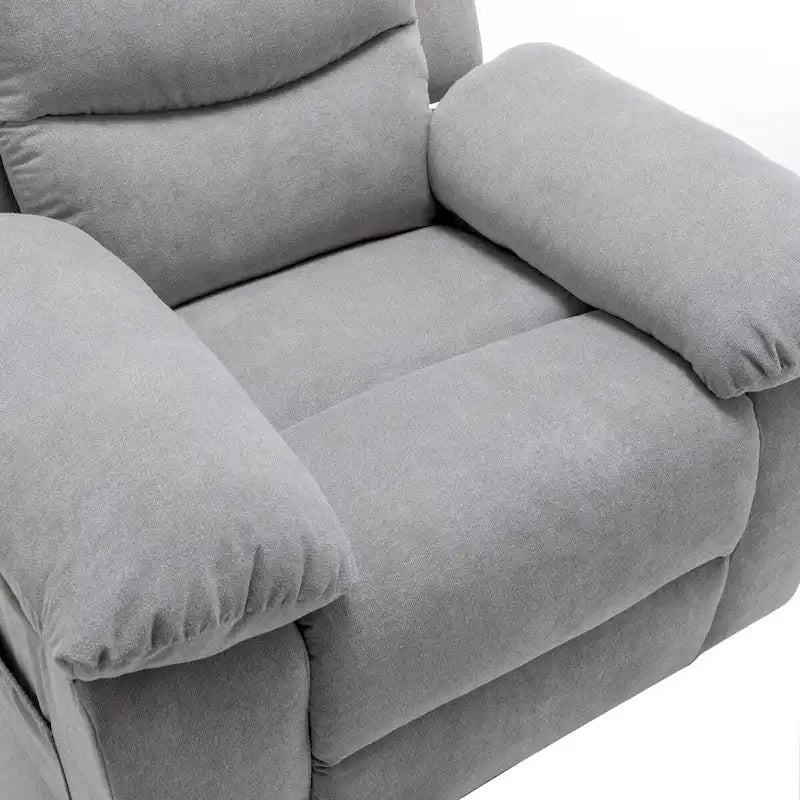 Fauteuil inclinable électrique avec massage et chaleur, gris clair, 1 place