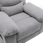Fauteuil inclinable électrique avec massage et chaleur, gris clair, 1 place