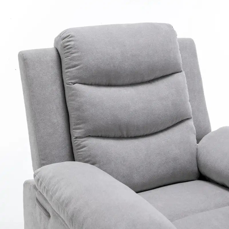 Fauteuil inclinable électrique avec massage et chaleur, gris clair, 1 place