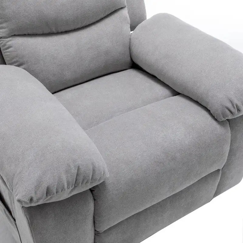 Fauteuil inclinable électrique avec massage et chaleur, gris clair, 1 place