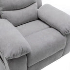 Fauteuil inclinable électrique avec massage et chaleur, gris clair, 1 place