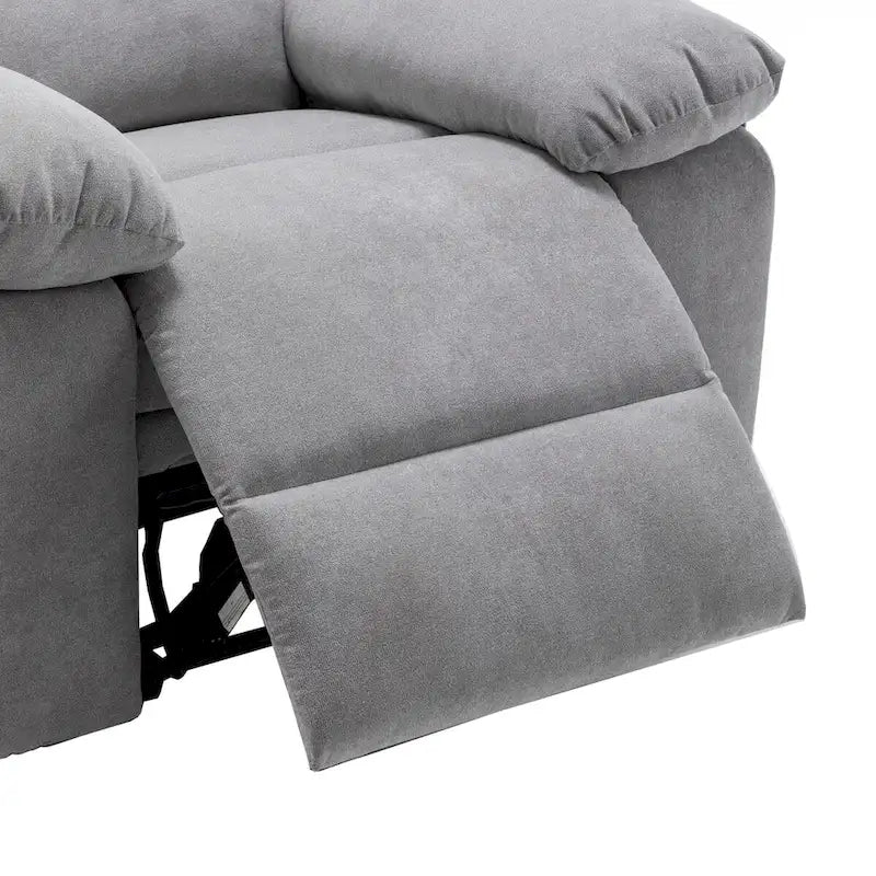 Fauteuil inclinable électrique avec massage et chaleur, gris clair, 1 place