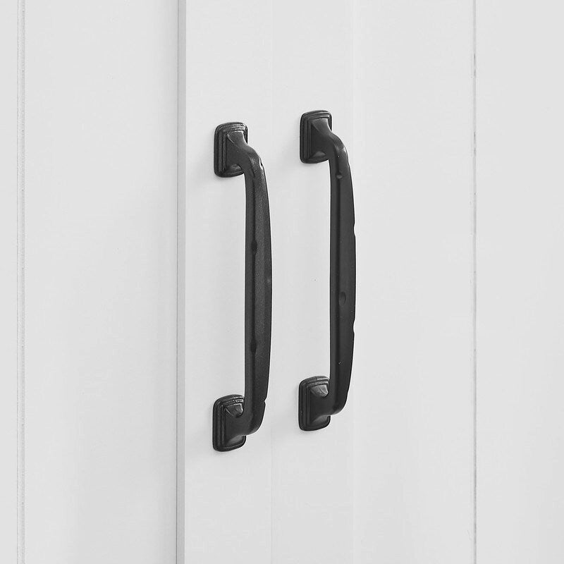 Meuble bar avec porte coulissante de grange de 120 cm avec rangement pour vin et verres à pied, bleu/blanc