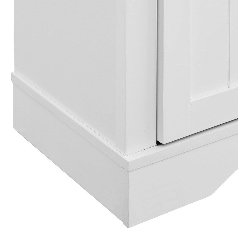 Meuble bar avec porte coulissante de grange de 120 cm avec rangement pour vin et verres à pied, bleu/blanc