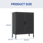 Armoire de rangement métallique 2 portes verrouillable avec 2 étagères réglables, blanc / noir