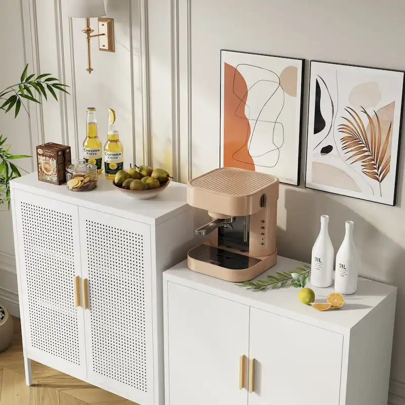 Armoire de rangement métallique 2 portes verrouillable avec 2 étagères réglables, blanc / noir