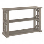 Console de ferme 47" avec étagères réglables et fixes, gris bois flotté / chêne blanc lin