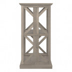 Console de ferme 47" avec étagères réglables et fixes, gris bois flotté / chêne blanc lin