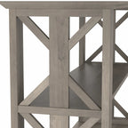 Console de ferme 47" avec étagères réglables et fixes, gris bois flotté / chêne blanc lin