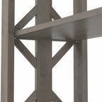 Console de ferme 47" avec étagères réglables et fixes, gris bois flotté / chêne blanc lin