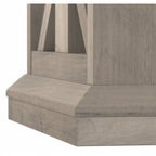 Console de ferme 47" avec étagères réglables et fixes, gris bois flotté / chêne blanc lin