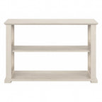 Console de ferme 47" avec étagères réglables et fixes, gris bois flotté / chêne blanc lin