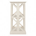 Console de ferme 47" avec étagères réglables et fixes, gris bois flotté / chêne blanc lin