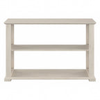 Console de ferme 47" avec étagères réglables et fixes, gris bois flotté / chêne blanc lin